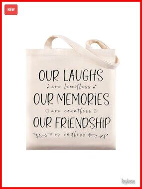 Canvas Tote Bag Friendship Gift for Women Grocery Shoulder Handbag